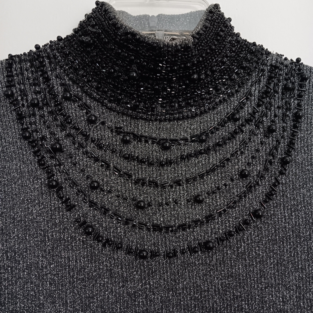 EVIE Vintage Beaded Sweater.  Size L.
